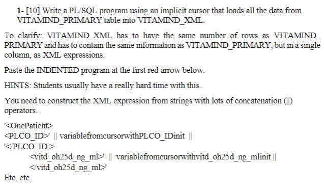 Solved 1- [10] Write a PL/SQL program using an implicit | Chegg.com