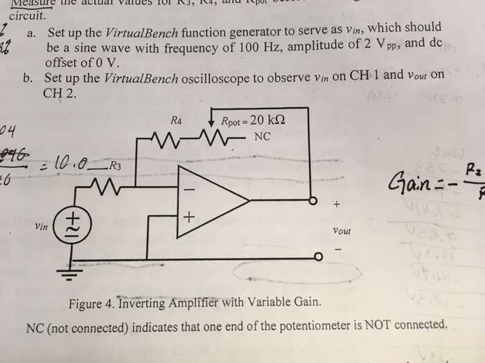 Solved 2. In this lab, a variable gain amplifier was