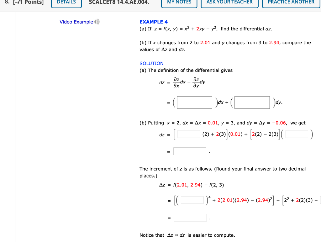 Solved 8 71 Points Details Scalcet8 14 4 Ae 004 My N Chegg Com