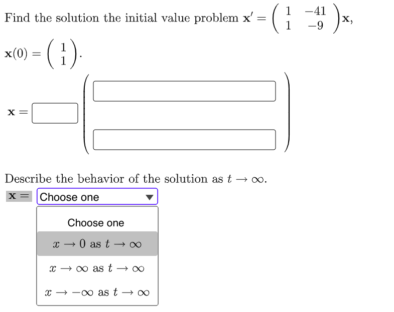 Solved Find the solution the initial value problem | Chegg.com