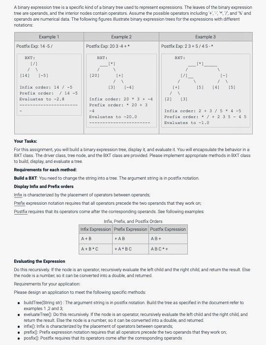 Solved A Binary Expression Tree Is A Specific Kind Of A 8844