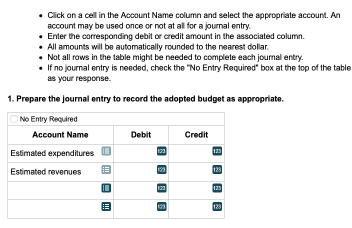 Solved Scroll down to complete all parts of this task. The | Chegg.com