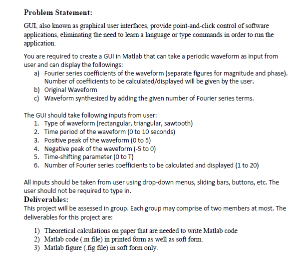 Problem Statement: GUI, also known as graphical user | Chegg.com