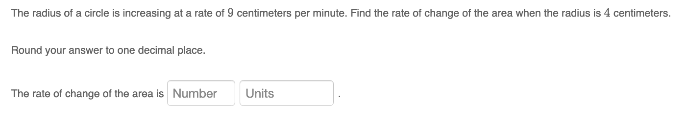 Solved The radius of a circle is increasing at a rate of 9 | Chegg.com