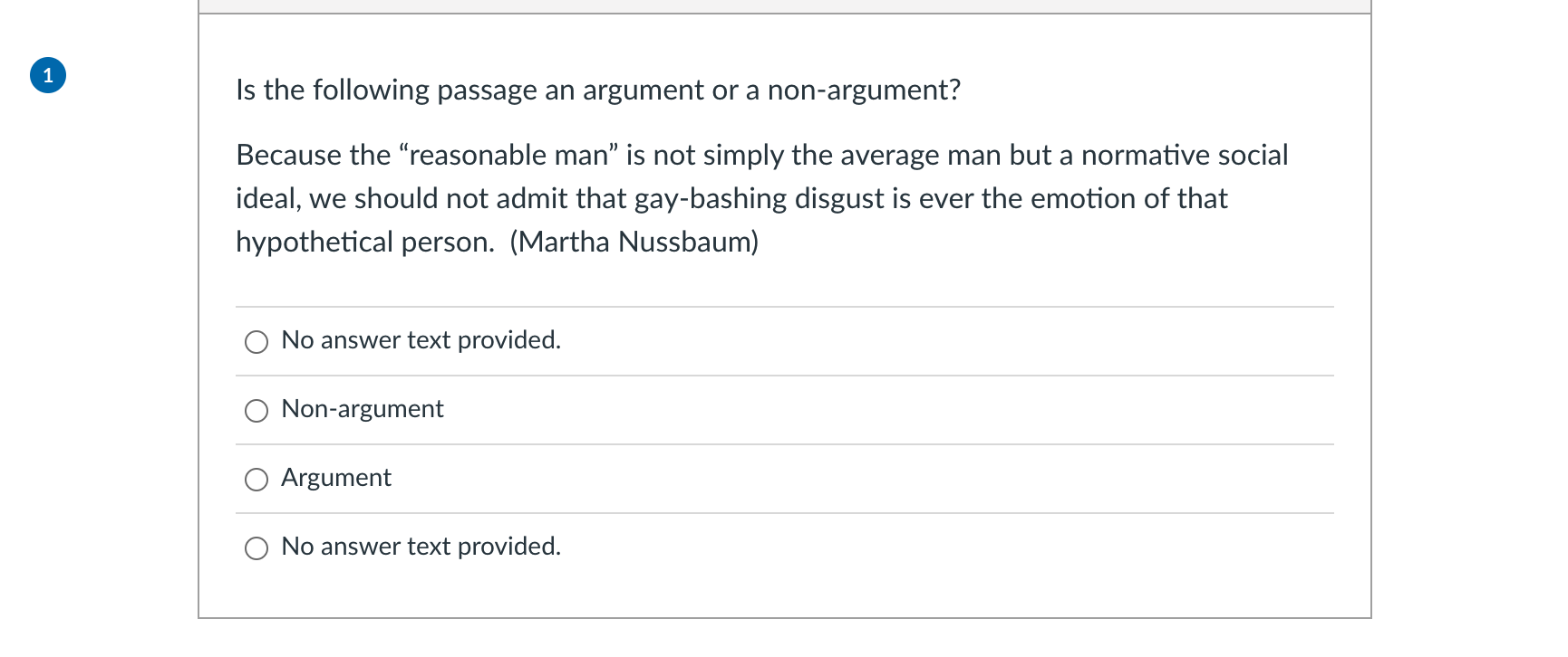 What is the conclusion of the following argument? The | Chegg.com