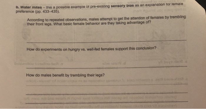 Solved Chapter 11 Sexual Selection 433 Prum 2010 Has