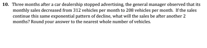 Solved 10. Three months after a car dealership stopped | Chegg.com