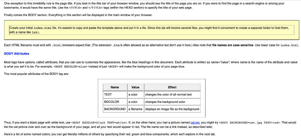 Solved Web Pages and HTML scope of this lab, which focuses | Chegg.com