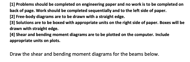 Solved [1] Problems should be completed on engineering paper | Chegg.com
