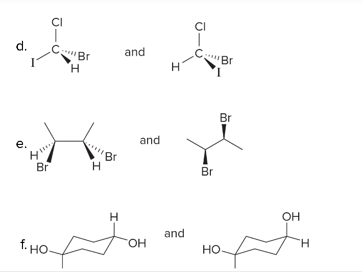 Solved How are the compounds in each pair related to each | Chegg.com