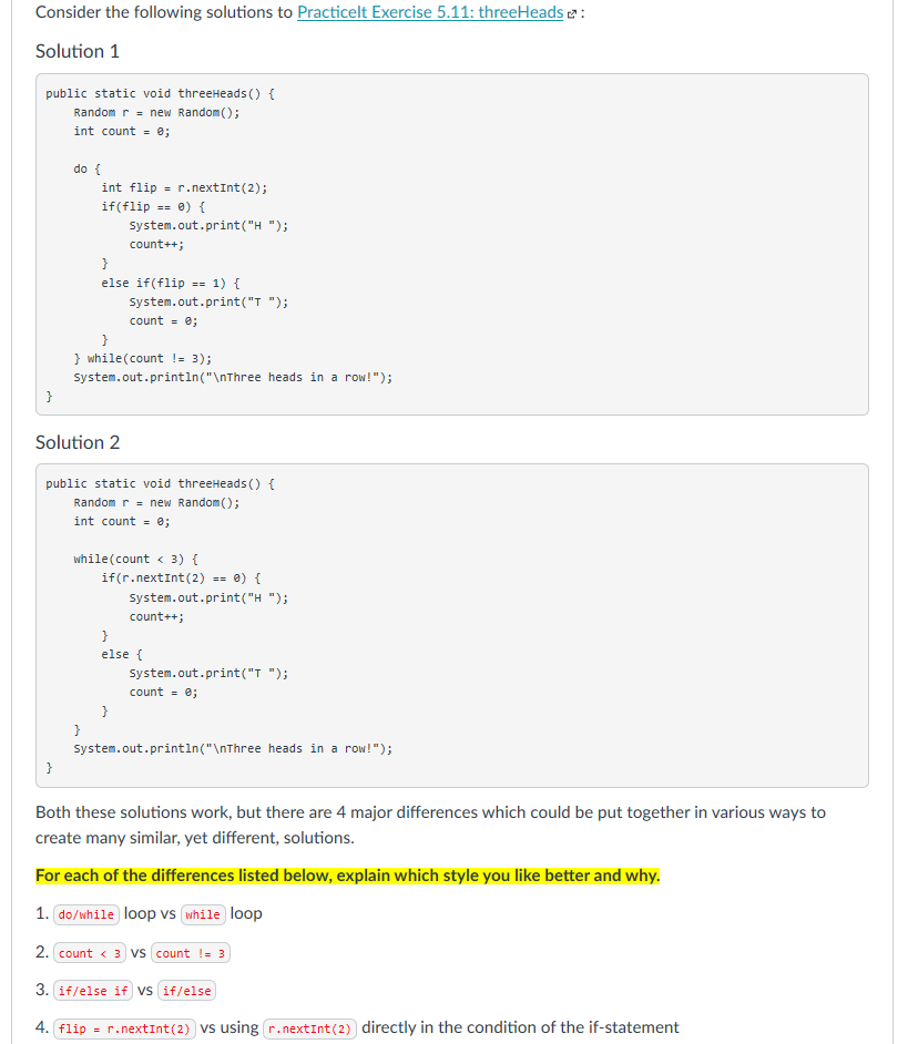 Solved Consider the following solutions to Practice!t | Chegg.com