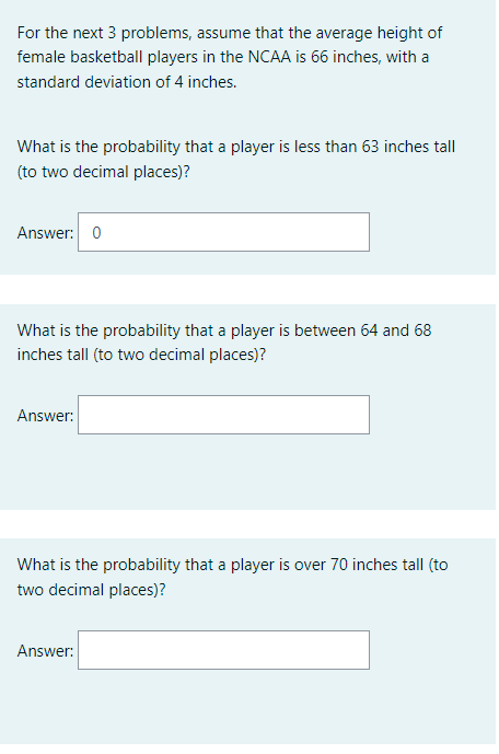 Solved For The Next 3 Problems, Assume That The Average | Chegg.com