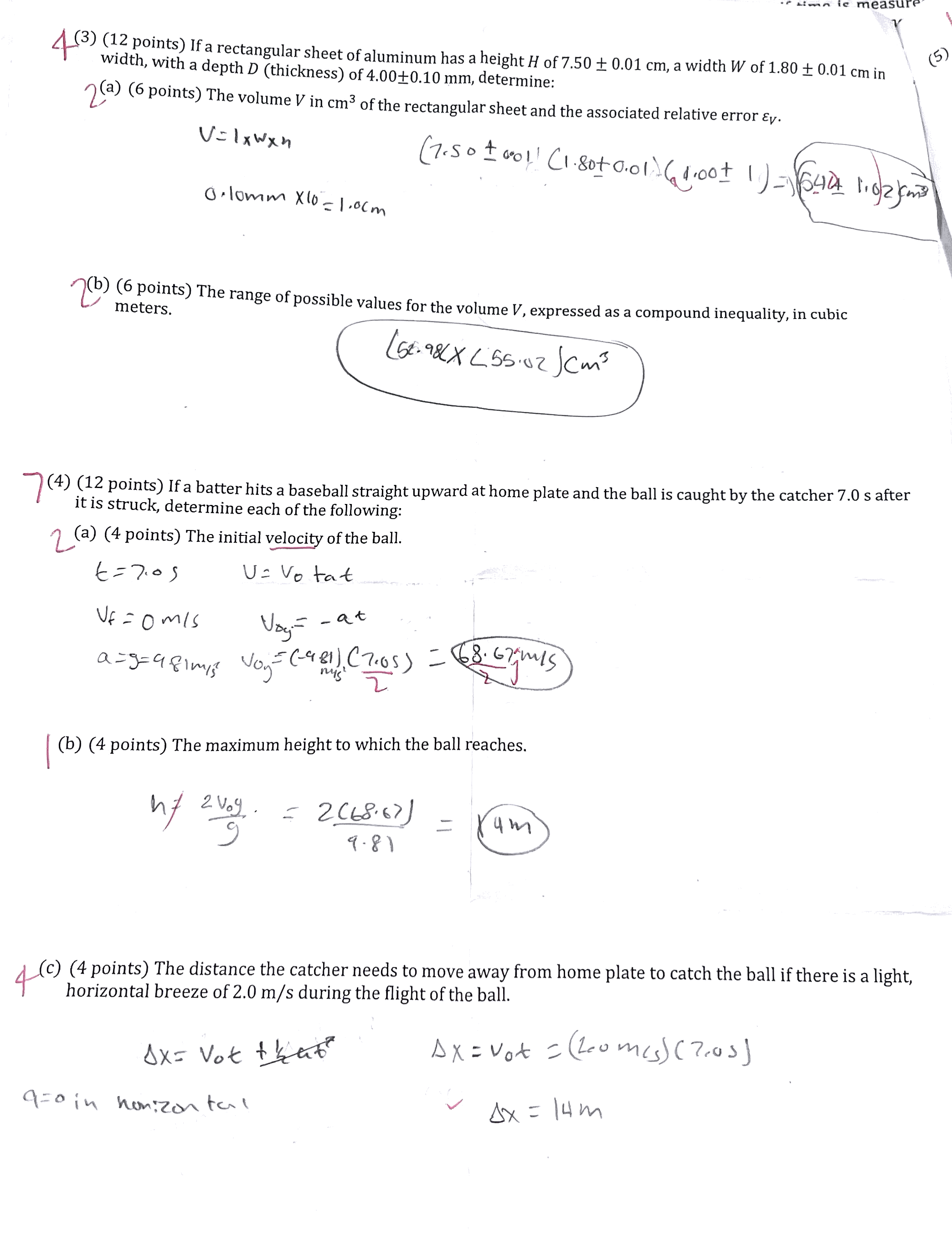 Solved 4 (3) (12 points) If a rectangular sheet of aluminum | Chegg.com