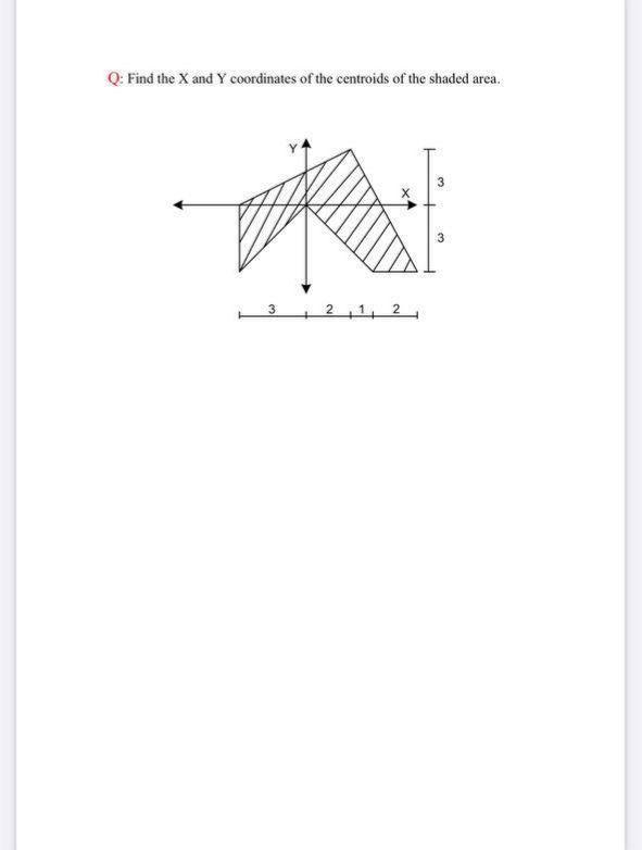 Solved Q: Find the X and Y coordinates of the centroids of | Chegg.com