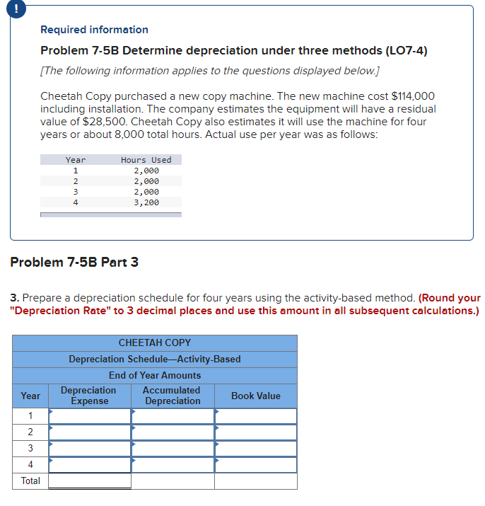 Solved Required information Problem 7-5B Determine | Chegg.com