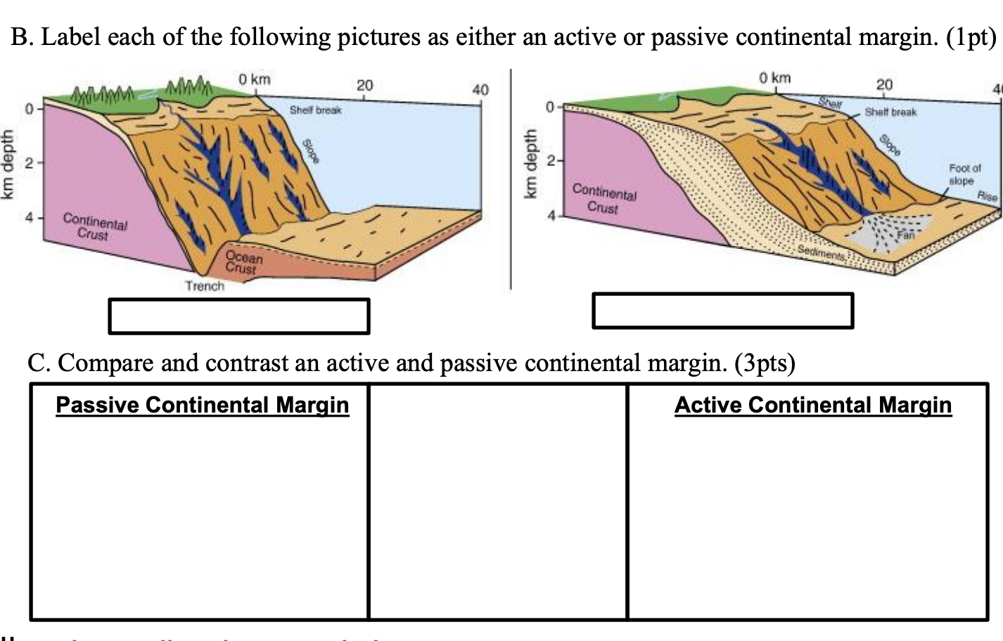 passive margin diagram