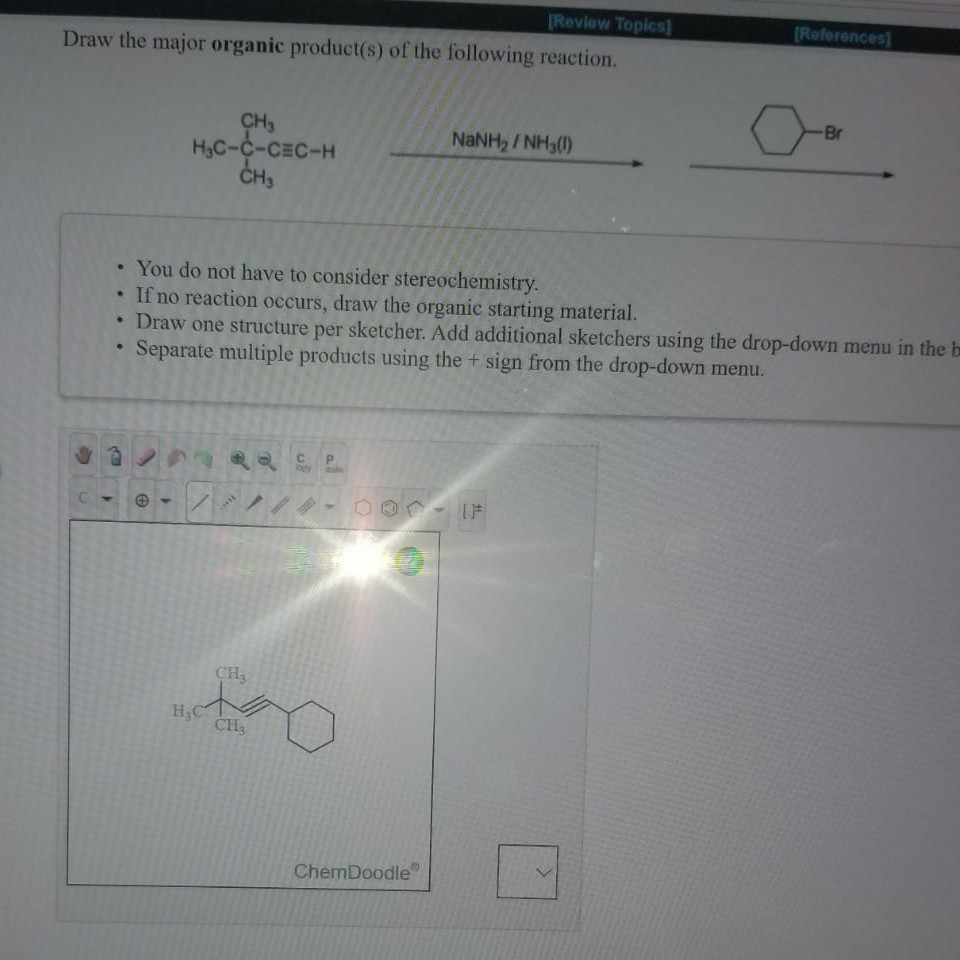 Solved [Review Topics] Draw the major organic product(s) of | Chegg.com