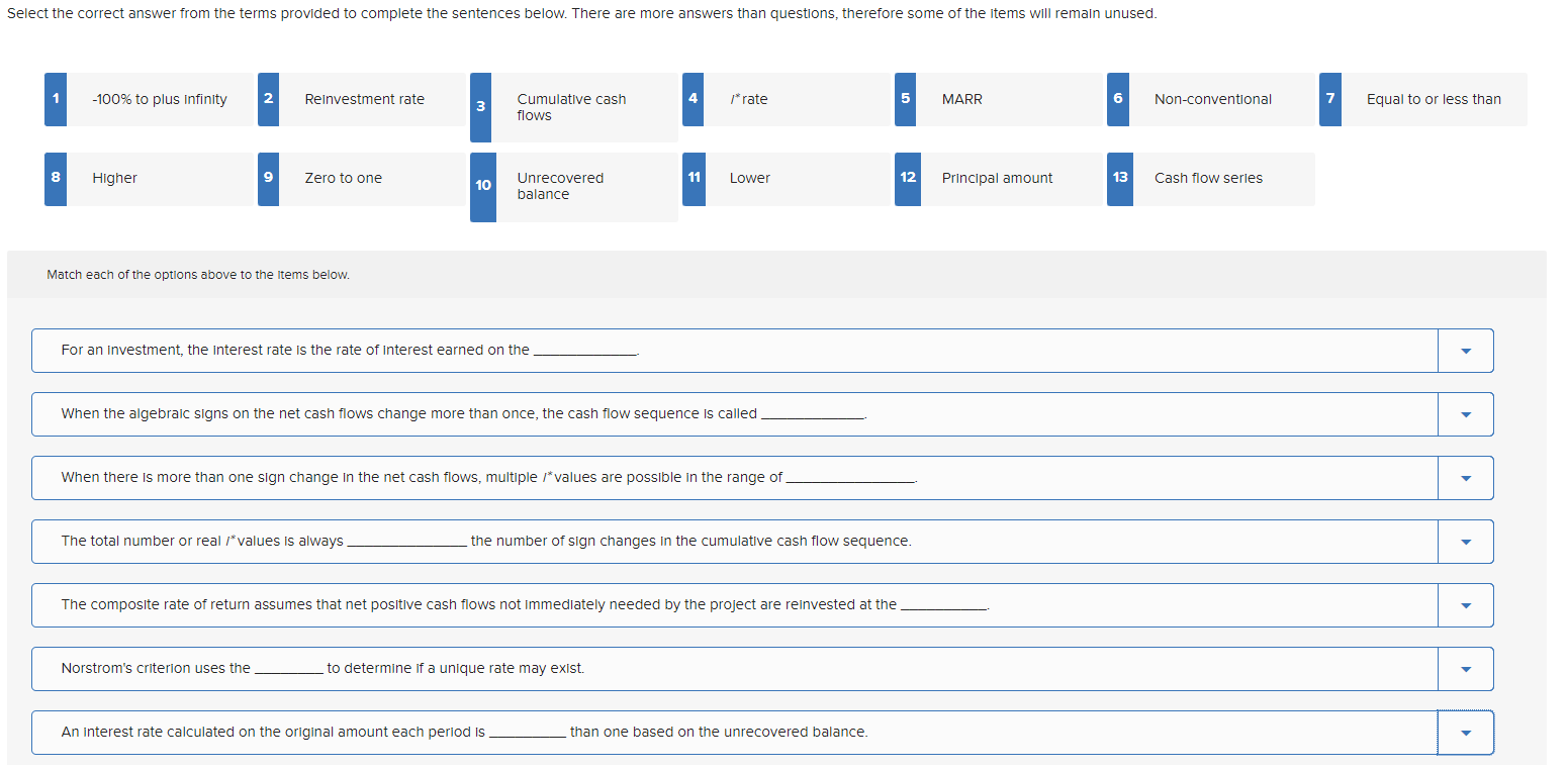 Solved Select the correct answer from the terms provided to | Chegg.com