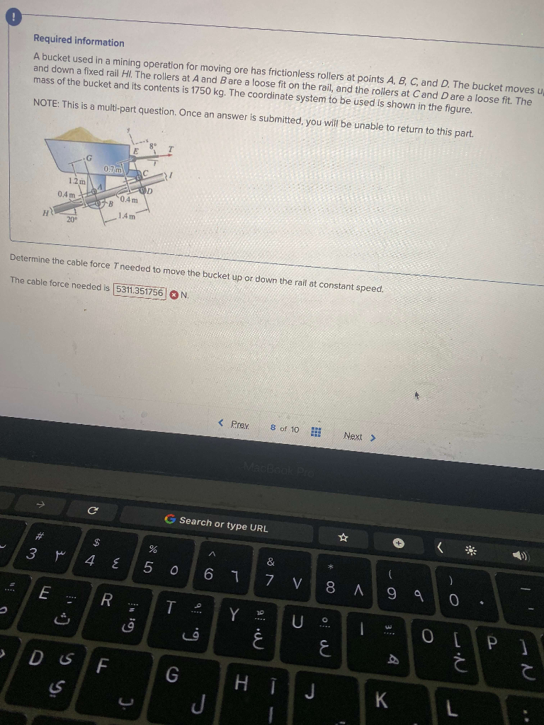 Solved Required information A bucket used in a mining