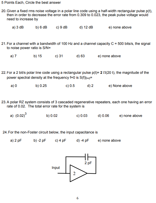 Solved Analog and Digital Communication practice exam | Chegg.com