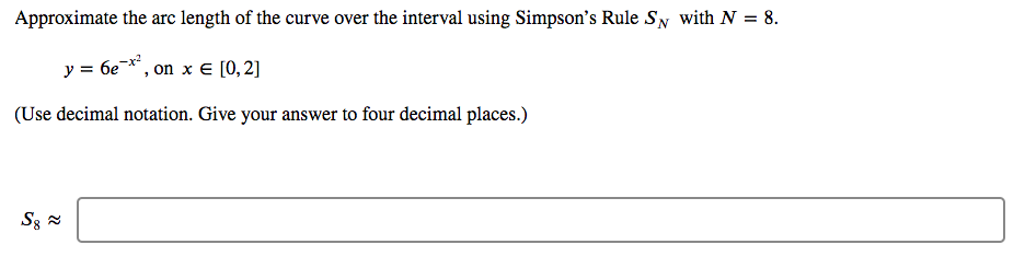 Solved Approximate the arc length of the curve over the | Chegg.com
