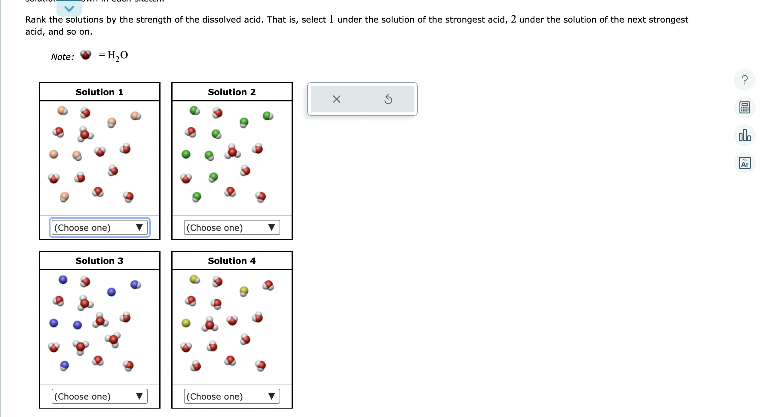 Solved Rank the solutions by the strength of the dissolved | Chegg.com