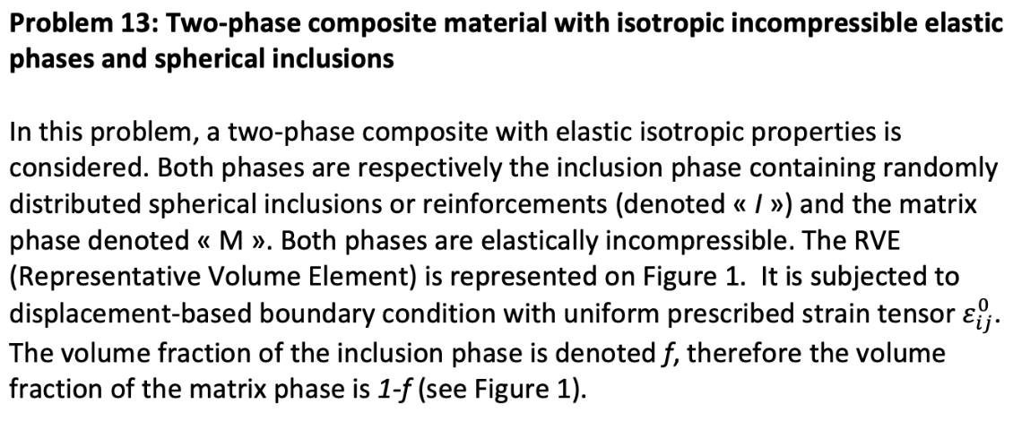 Problem 13: Two-phase composite material with | Chegg.com