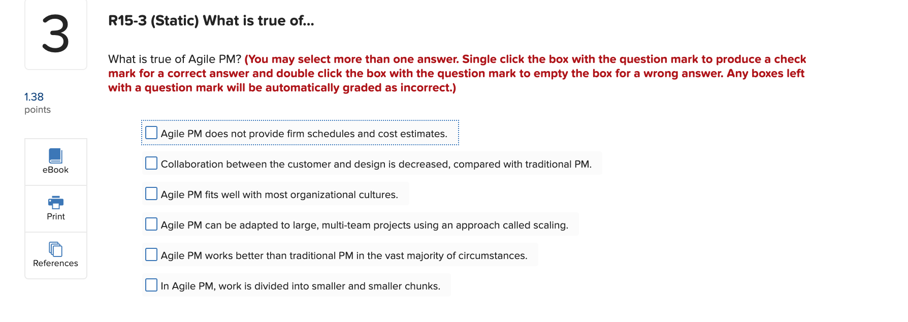 Solved R153 (Static) What is true of... 3 What is true of