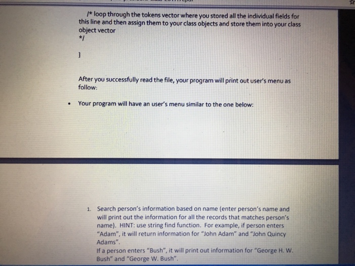 Solved Write a program read a input file and store the | Chegg.com