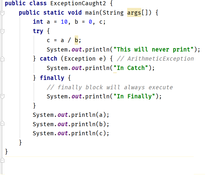 Solved public class ExceptionCaught2 { public static void | Chegg.com
