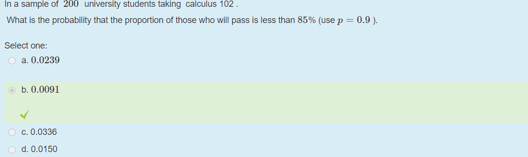 Solved In a sample of 200 university students taking | Chegg.com