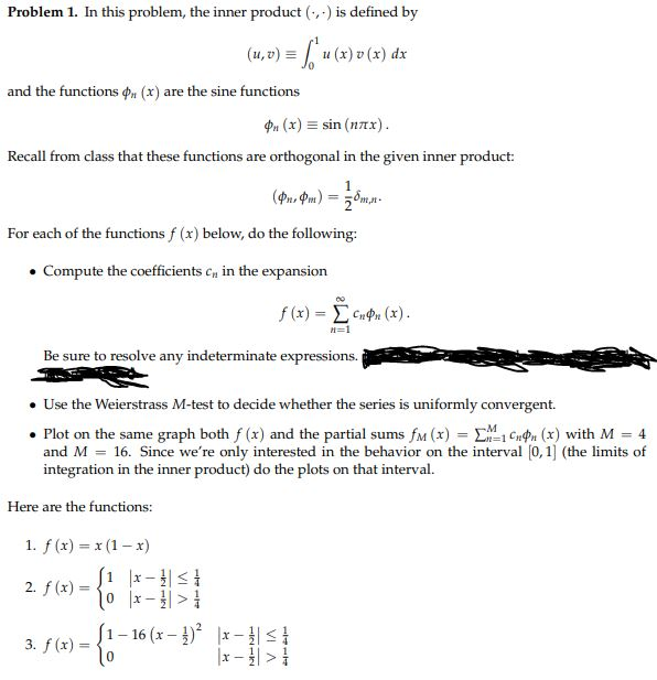 Problem 1. In this problem, the inner product() is | Chegg.com