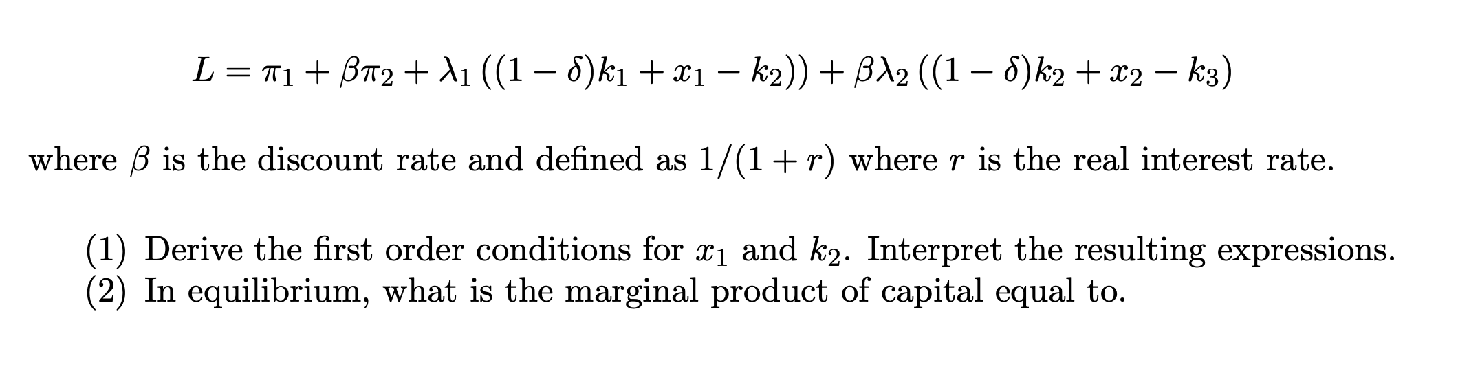 Question 2 Assume The Following Production And Pro Chegg Com