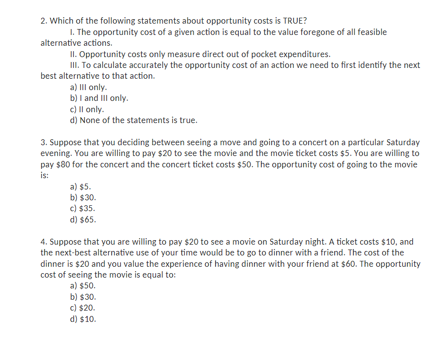 Solved 2. Which Of The Following Statements About | Chegg.com