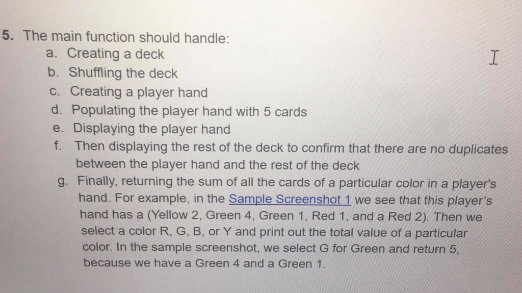 Solved Short Description You will be implementing a simple | Chegg.com