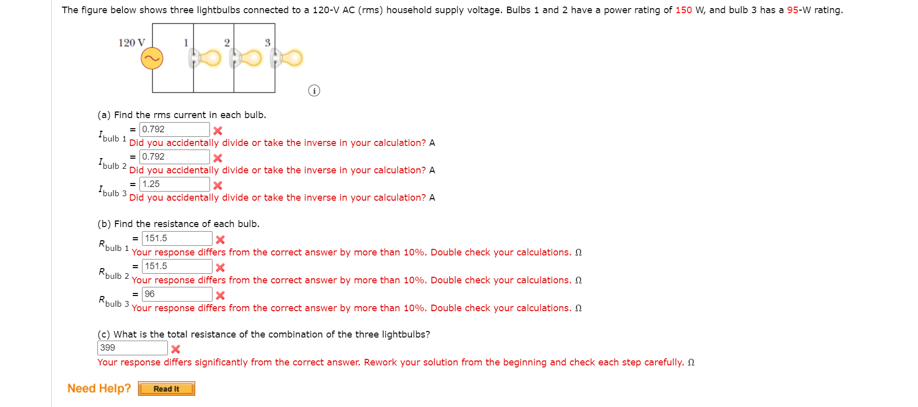 Solved The Figure Below Shows Three Lightbulbs Connected To | Chegg.com