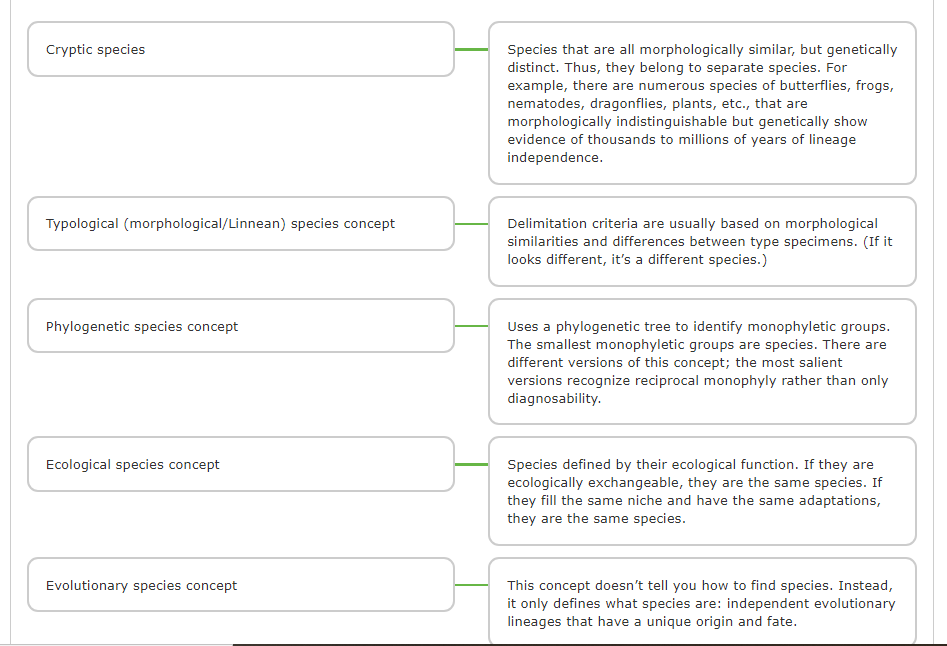 Solved Cryptic species Species that are all morphologically | Chegg.com