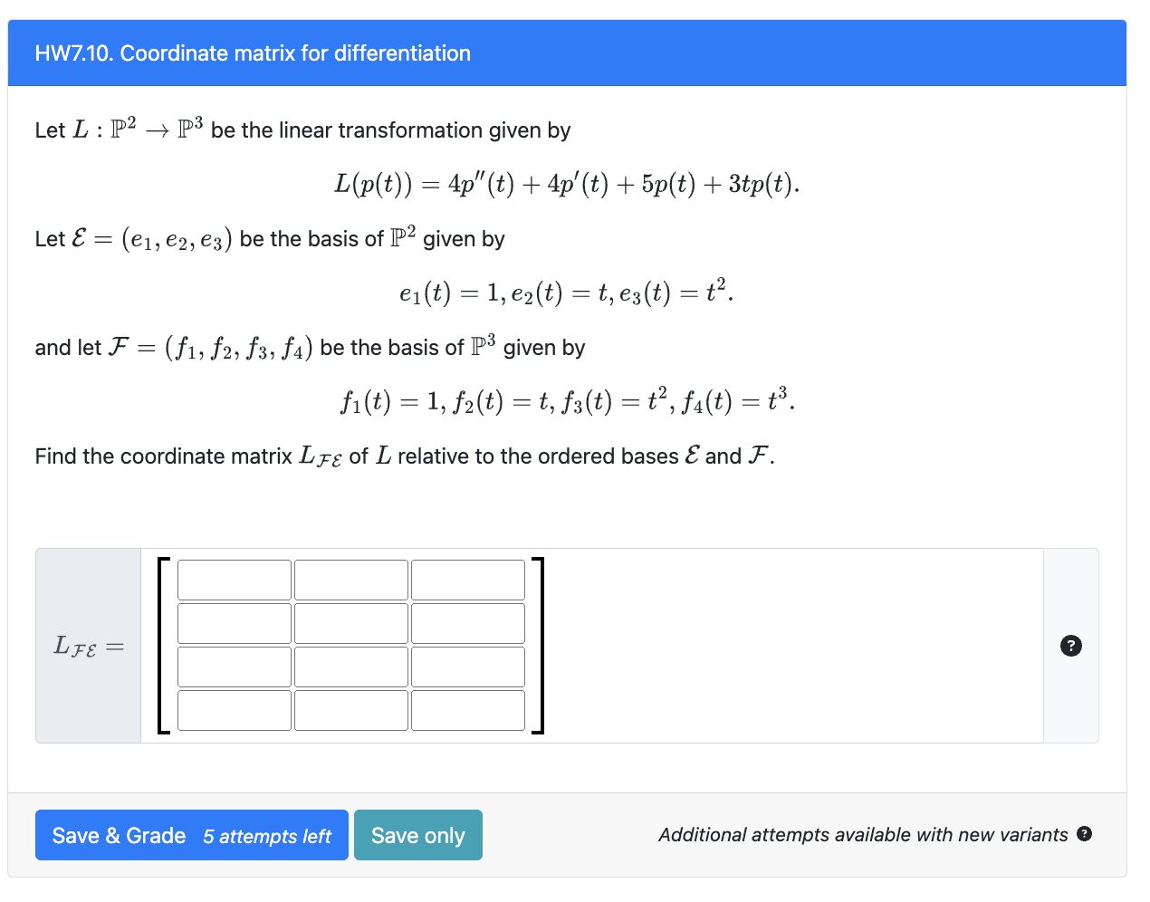 Solved Let B And C Be Two Ordered Bases Of R3, And Consider | Chegg.com