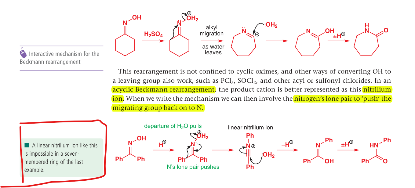 Ocean gør dig irriteret mus Solved In cyclic oxime beckmann rearrangement mechanism, | Chegg.com