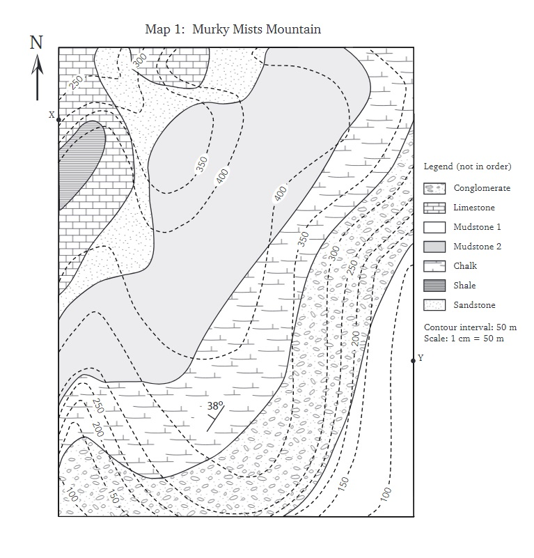 Geological map of the M. Acuto and M. Tezio areas showing the