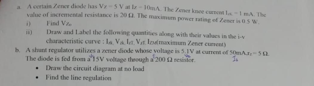 Solved a) The transistor in following circuit has just | Chegg.com