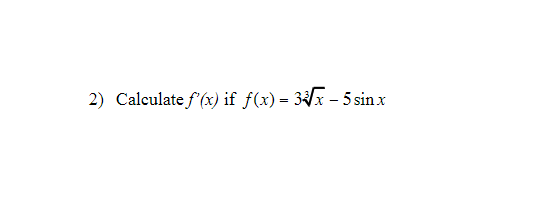 \( f(x)=3 \sqrt[3]{x}-5 \sin x \)