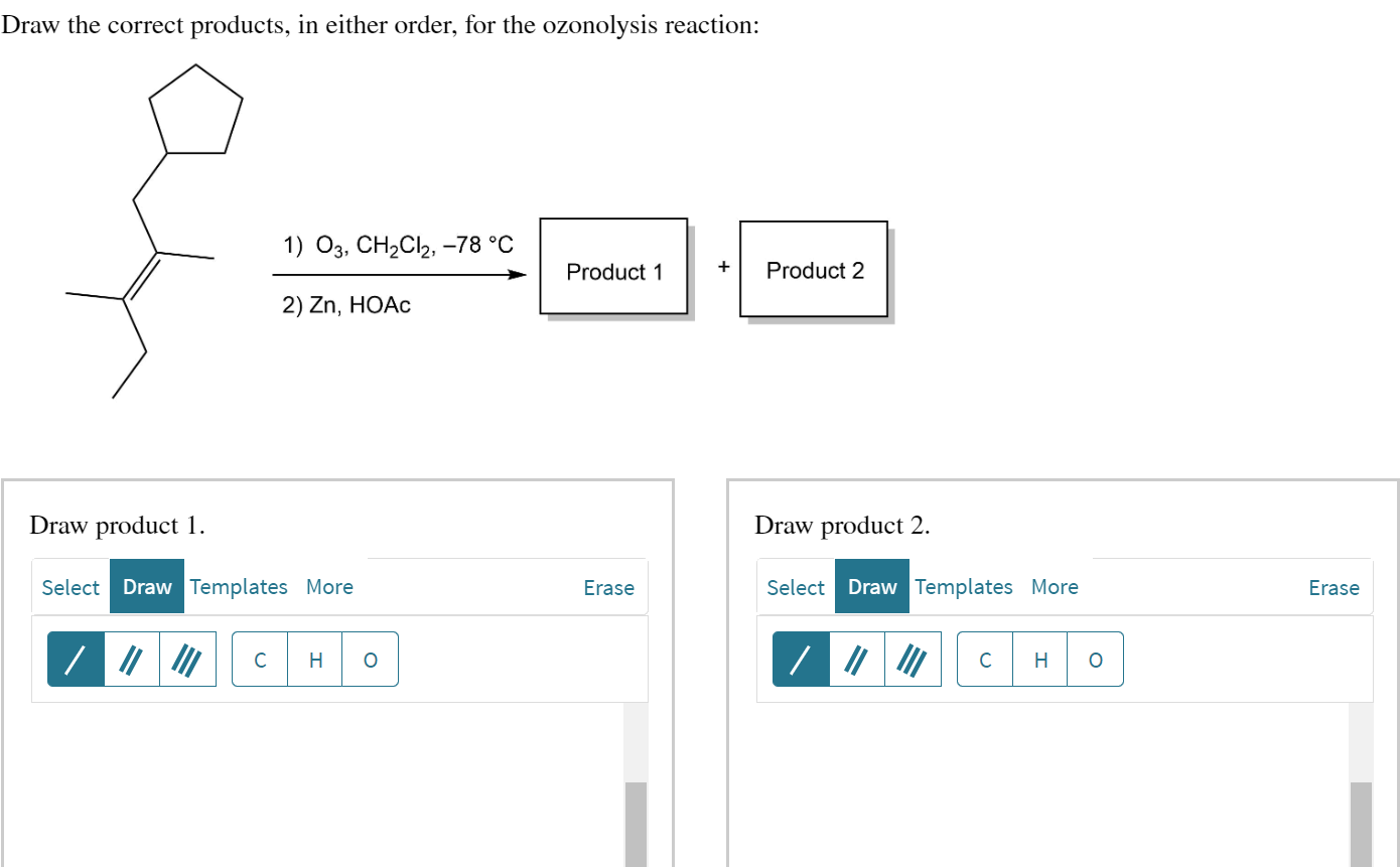 Solved Draw the correct products, in either order, for the | Chegg.com