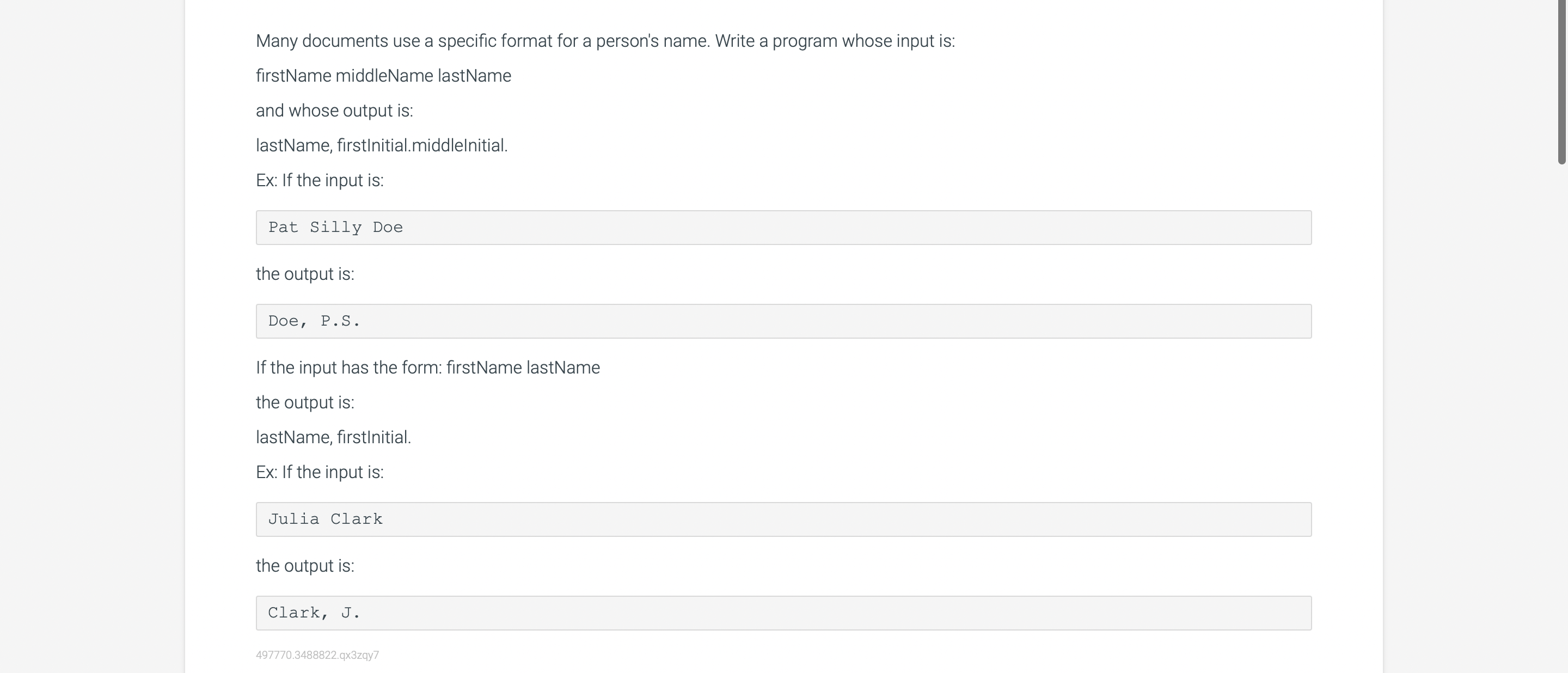 Solved] Many documents use a specific format for a person's name