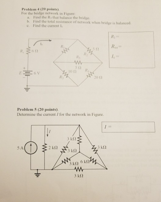 Solved Problem 4 (20 points) For the bridge network in | Chegg.com