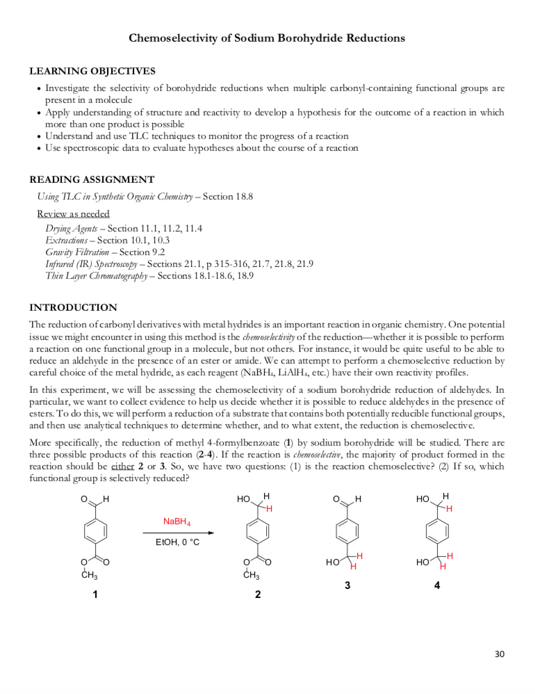 Sodium Borohydride (NaBH4) As A Reagent In Organic Chemistry