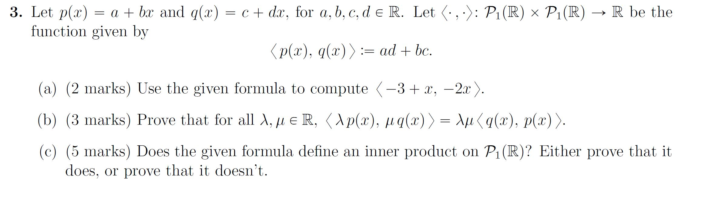 Solved 3 Let P X A Bx And Q X C Dx For A B C Chegg Com