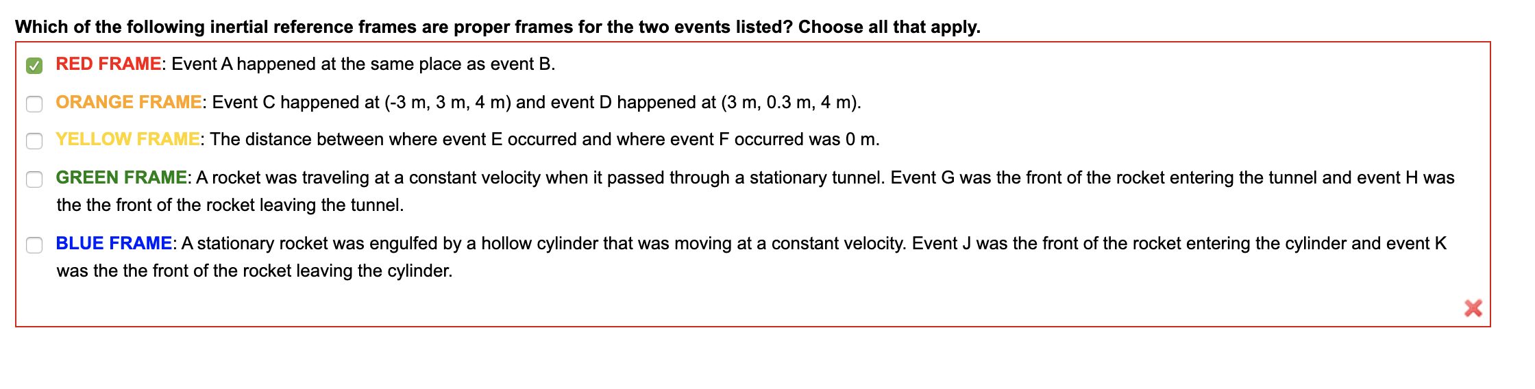 Solved Which of the following inertial reference frames are | Chegg.com