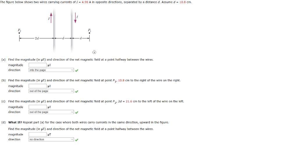 Solved n The figure below shows two wires carrying currents | Chegg.com