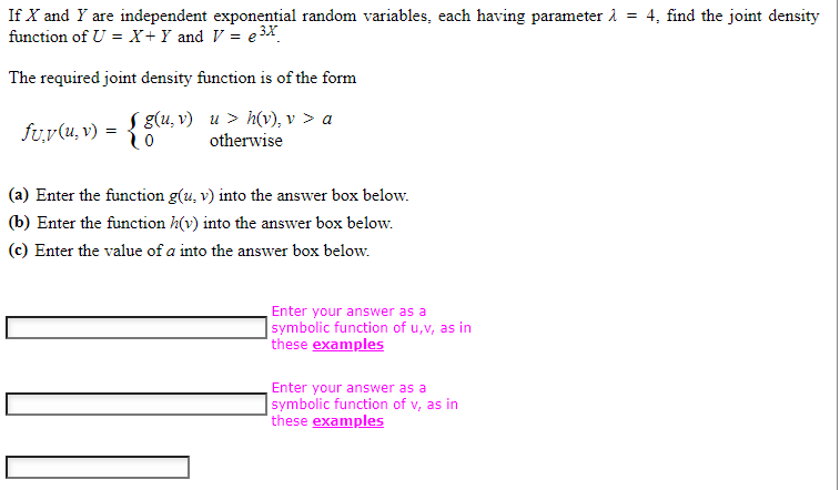 Solved If X And Y Are Independent Exponential Random Vari Chegg Com